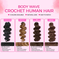 Fournisseur Alibaba de premier plan : Extensions de cheveux humains au crochet, grade 15A, ondulées, pré-séparées pour tresses bohèmes et nœuds miracle