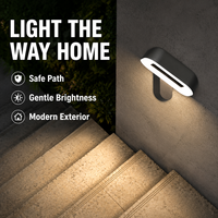 Applique murale LED de jardin 18W, design moderne extérieur, faible éblouissement, effet d'éclairage doux pour entrée de maison et extérieur de bâtiment