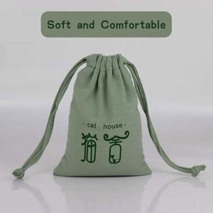 Bolsa de Cordón para Joyería, Bolsa de Lino y Algodón con Cordón para Invitados de Boda, con Impresión de Logotipo - Product Image 5