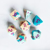 Deskjoy 16mm résine de silicone sensation de main douce mdn COC jeu de rôle jeu de dés D20-D47 forme carrée pour jeu de rôle