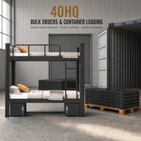 Lit superposé en acier moderne et durable, design gain de place, idéal pour les dortoirs scolaires et les appartements – Vente en gros usine