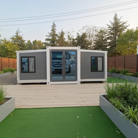 Maison conteneur extensible de luxe 20 pieds 40 pieds |   Maison préfabriquée moderne avec 2 chambres |   Villa modulaire entièrement meublée