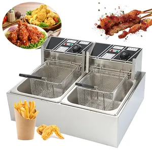 High Quality henny penny deep fryer spiral potato ham burger self filtering electric deep fryer thermostat industrial potato spr