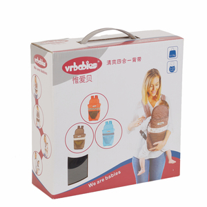 Boîte à bagages en carton imprimé avec logo personnalisé Boîte d'emballage pour porte-bébé en papier ondulé avec poignée - Product Image 1