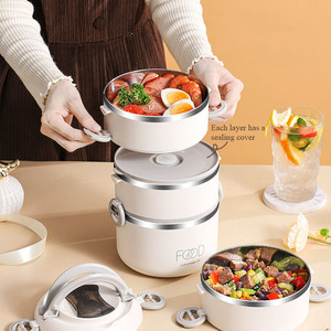Thermal Insulation Triple Tier Stainless Steel Leakproof Food Storage Lunch <strong>Snack</strong> <strong>Box</strong> <strong>Japan</strong> Style BPA Free - Product Image 3