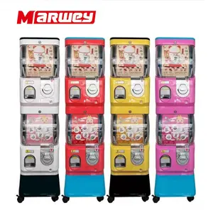 Hight Quality Electronic Coin Operated Double-layer Kids Gumball Capsule Gashapon Machine Toy Vending Machine