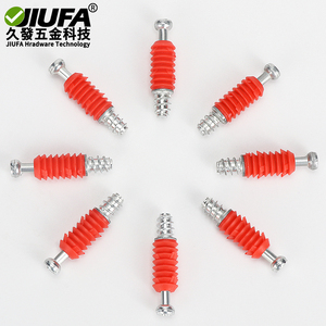 Conector oculto para muebles Jiufa, junta de tornillo de plástico rojo para soporte de estantes de gabinetes - Product Image 3