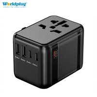 Adaptateur secteur universel Worldplug CE/FCC PD 35W 10A à charge rapide avec SDK, adaptateur de voyage multi-prises
