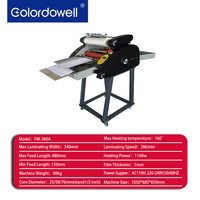 Machine à plastifier électrique automatique WD FM-380A A3, largeur de plastification 340 mm, 1100 W, économie d'énergie thermique, pour photos, cartes d'identité, PVC, cartons