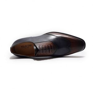 Zapatos de Cuero para Hombre con Diseño de Parches y Lazo, Zapatos de Cuero Estilo Americano - Product Image 2