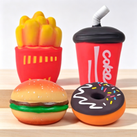 Ensemble Hamburger Frites Cola en Matière TPR pour Enfants de 5 à 7 Ans – Jouet Squishy Anti-Stress Amusant à Rebond Lent et à Ventilation Optimale pour Réduire la Pression