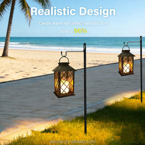 Best Choice Flickering Flameless <b>Candle</b> LED Waterproof Hanging <b>Solar</b> Lantern Warm White Lasts 3X Longer 10 Lumens Outdoor - Product Image 6