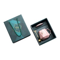Ramadan arabie saoudite lumière luxe tasse ensemble emballage boîte-cadeau et sac en céramique arabe cafetière tasses à café emballage boîte-cadeau