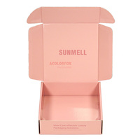 Boîte d'emballage pliable personnalisée pour gloss à lèvres, boîte postale en carton ondulé pour vêtements et cosmétiques, rechargeable