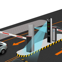 Pas besoin d'arrêter LPR caméra billet Rfid distributeur voiture Parking moto véhicule équipement système de gestion de stationnement