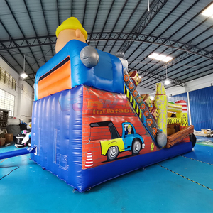 บ้านลมเป่าลมขนาดใหญ่สำหรับเด็กเล่นกลางแจ้ง รุ่น Little Builder พร้อมสไลเดอร์ - Product Image 6