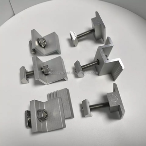 Pince intermédiaire réglable en aluminium pour système de support de panneaux solaires, certifiée TUV, résistance au vent 42 m/s, résistance à la neige 1,4 KN/m - Product Image 4
