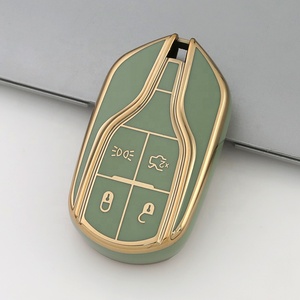 Gold Edge TPU Car Key Case Cover Protector Fob para Maserati 2013-up Quattroporte <span class=keywords><strong>Ghibli</strong></span> 2017-up Levante Class Car Key Holder - Product Image 4