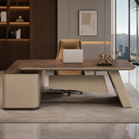 Bureau de direction en forme de L en panneaux de bois modulaires haut de gamme pour bureau moderne OEM ODM