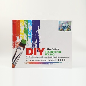 DIY diseño Oi pintura personalizada <span class=keywords><strong>flores</strong></span> azules pintura por número en lienzo florero Floral pintura por número - Product Image 2