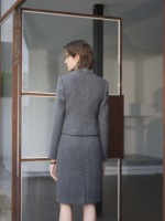 Vestes en tweed classiques élégantes ODM OEM pour femmes, vêtements de bureau et de tous les jours, design à boutons et fleurs sur le devant, costume et blazer de bureau