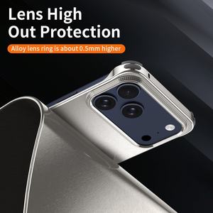 Cadre en métal en aluminium chaud étui de téléphone portable pour iPhone 17 14 15 16 <span class=keywords><strong>Pro</strong></span> Max refroidissement sans cadre pare-chocs antichoc PC couverture arrière - Product Image 6