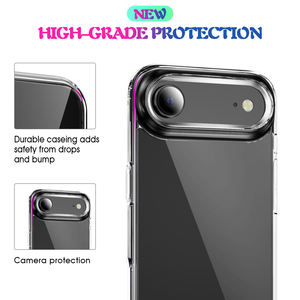 Étui de téléphone pour iPhone Air, protection contre les chocs, transparent, en TPU, pare-chocs rigide en <span class=keywords><strong>PC</strong></span>, rebord surélevé pour l'appareil photo, <span class=keywords><strong>écran</strong></span> anti-rayures - Product Image 5
