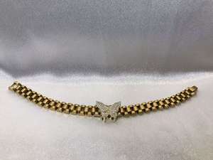 Bracciale alla Moda Personalizzato in Acciaio Inossidabile con Ciondolo a Farfalla con Zirconi CZ e Pietra Portafortuna - Product Image 4