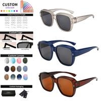 Lunettes de soleil carrées surdimensionnées multicolores, polarisées UV400, monture intégrale, logo personnalisé, OEM ODM acceptable, unisexe, YANA HM593