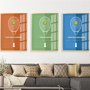 Affiches des grands slams de <span class=keywords><strong>tennis</strong></span> : US Open, Australian Open et French Open – Décorations murales et peintures murales - Product Image 5