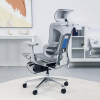 Chaise de bureau de direction réglable à dossier haut Repose-pieds Chaise ergonomique moderne en maille de la manufacture pour patron de jeu ergonomique