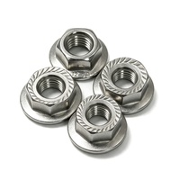 Conductive Grounding Hex Flange Nut Serrated Teeth Stainless Steel Nut Chassis Cabinet Fastening Parts