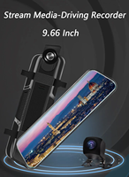 Caméra de tableau de bord double objectif IPS 10 pouces avec rétroviseur, enregistreur vidéo HD 1080P pour voiture, écran tactile et moniteur de stationnement