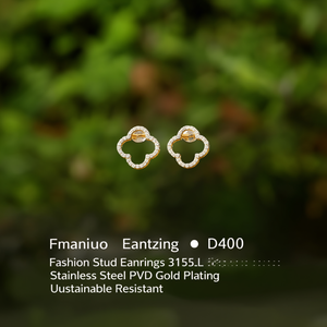 Fashion <b>Stud</b> <b>Earrings</b> 316L Stainless Steel PVD Gold Plating Sustainable Resistant - Product Image 3