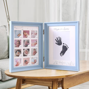 Vente en gros d'images en ligne Cadres de registre Diy Kit d'empreinte de main et d'empreinte de bébé sans encre <span class=keywords><strong>pour</strong></span> nouveau-né <span class=keywords><strong>pour</strong></span> montage mural et décoration de bureau - Product Image 2