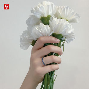 Gigawewe — <span class=keywords><strong>bague</strong></span> personnalisée en or blanc, <span class=keywords><strong>diamant</strong></span> couleur D vs1, coupe ronde 18K, 3.0mm, cadeau, bijoux pour filles - Product Image 3