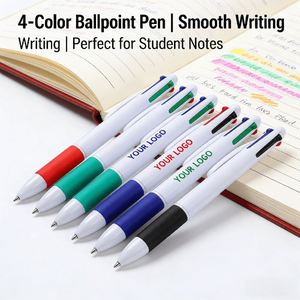 Stylo bille multifonctionnel en plastique à encre quatre couleurs personnalisable 23-en-1, pointe 1,0 mm, pratique pour le bureau et les affaires - Product Image 2