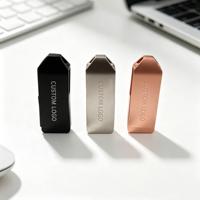 Nouvelle conception 2026 – Clé USB pivotante en métal de petite taille 2.0 8 Go 16 Go 32 Go – Clé USB personnalisable avec logo – Vente en gros de clés USB