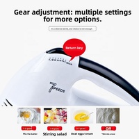 Batteur Électrique Portatif Professionnel 7 Vitesses 100W-200W pour Œufs et Crèmes – Idéal Pâtisserie