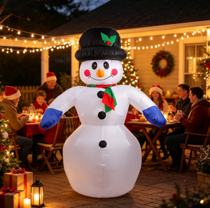 โมเดลตุ๊กตาหิมะเป่าลมขนาด 2.4 เมตร ของตกแต่งคริสต์มาส สำหรับตกแต่งสวน ห้างสรรพสินค้า กลางแจ้ง สำหรับจัดแสดงในช่วงเทศกาลและตกแต่งงานเทศกาลต่างๆ - Product Image 3