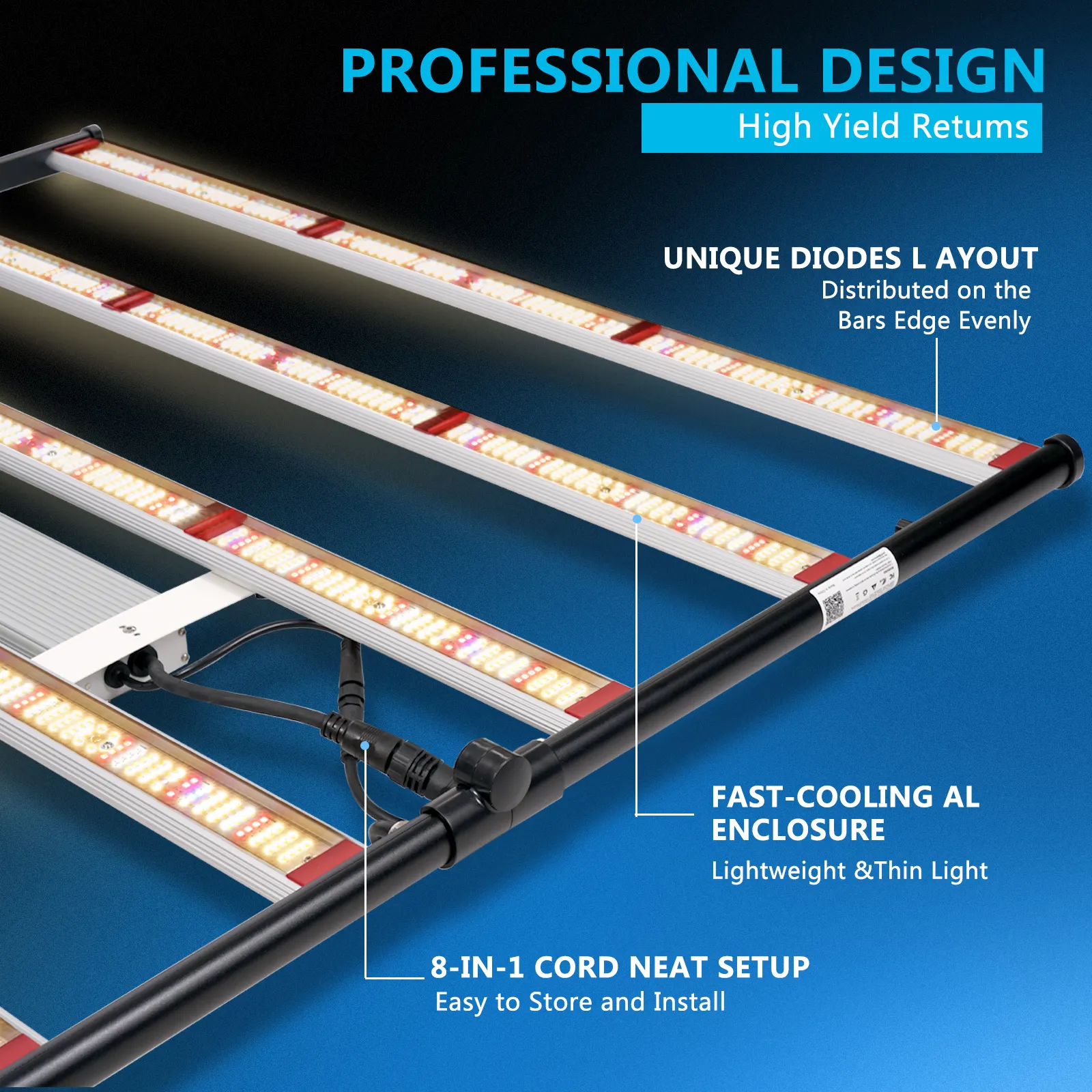 Replace 1000W Hps plant Grow Light Commercial 800 Watt Samsung Lm301B 10 Light Bar 1000W Led Grow Lights