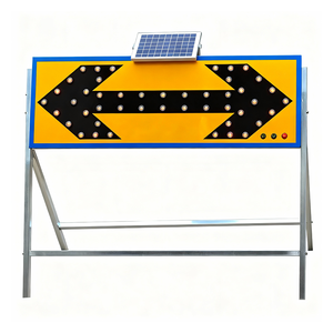 Segnale Direzionale a Freccia Alimentato a Energia Solare, Segnale per Cantieri, Indicatore Lampeggiante per il Traffico - Product Image 5