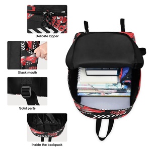 Cute Cartoon Car Custom Print <b>Students</b> Kids School Bag Kid's Cute <b>Backpack</b> Bag Set Children School Bag Set for Boys - Product Image 3