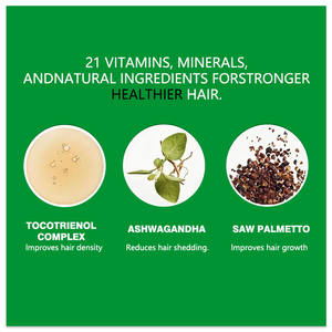 Capsules Premium pour la Croissance des Cheveux avec Palmier Nain, Ashwagandha, Biotine, Collagène Marin, 21 Vitamines et Minéraux pour l'Épaisseur des Cheveux - Product Image 3