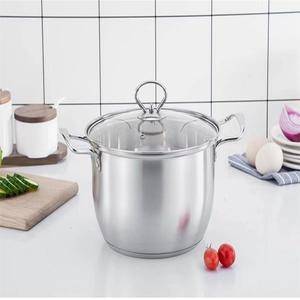 Soup <b>Pot</b> Stainless Steel Thickened Double Handle <b>Induction</b> Compatible Multi Layer Bottom European Style - Product Image 1