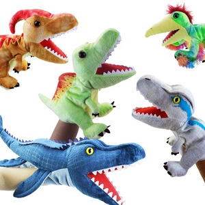 Muñeco de peluche de dinosaurio con boca abierta, juguete de mano de 10,5 pulgadas - Product Image 1