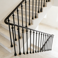 Garde-corps d'escalier en aluminium pour intérieur et extérieur, design de luxe léger, avec mèches métalliques, pour villa et appartement, vente en gros