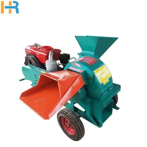 Hoge Efficiëntie Bosbouw Hout Log Afval Draagbare Mobiele Houtversnipperaar Hout Shredder Crusher