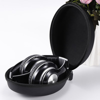 Sac de rangement de voyage pliable en EVA rigide pour écouteurs, étui de transport portable résistant à l'eau avec fermeture à glissière