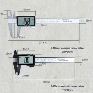 Calibrador Digital calibradores electrónicos <span class=keywords><strong>de</strong></span> plástico 150mm herramientas <span class=keywords><strong>de</strong></span> medición <span class=keywords><strong>Vernier</strong></span> regla pantalla grande Pachometer calibre Digital - Product Image 6